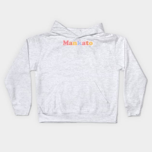 Mankato Pastel Letters Kids Hoodie by sydneyurban